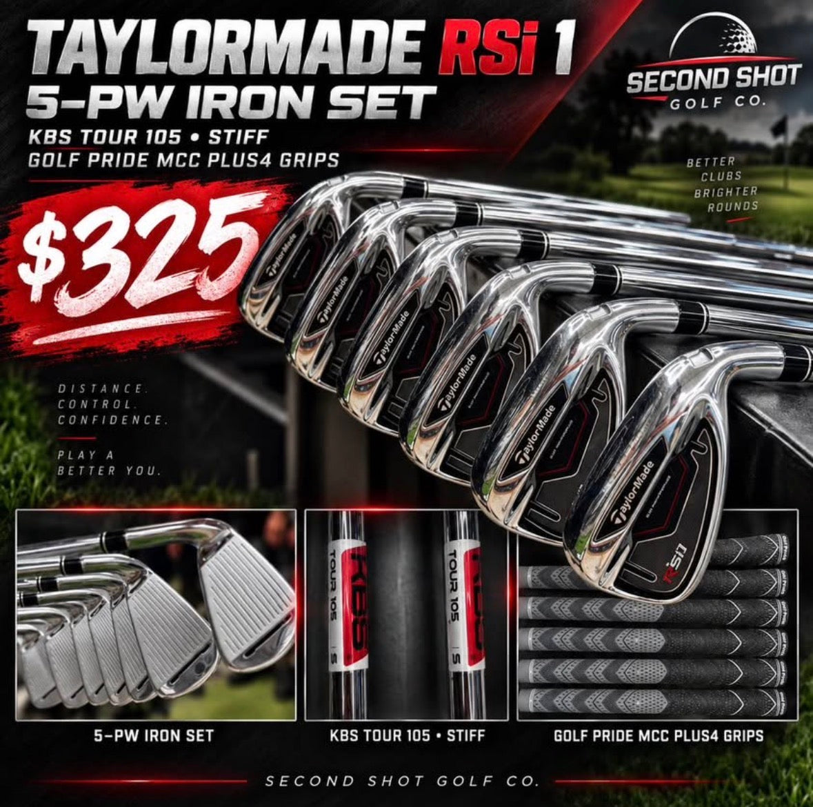 TaylorMade RSi 1 Iron Set 5-PW – KBS Tour 105 Stiff